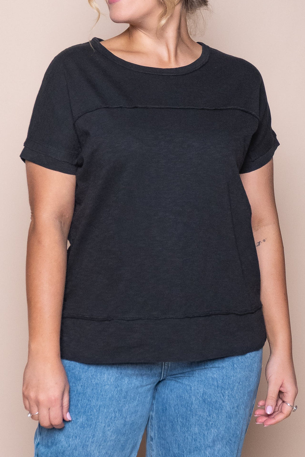 Allison Tee in Black - Foxwood