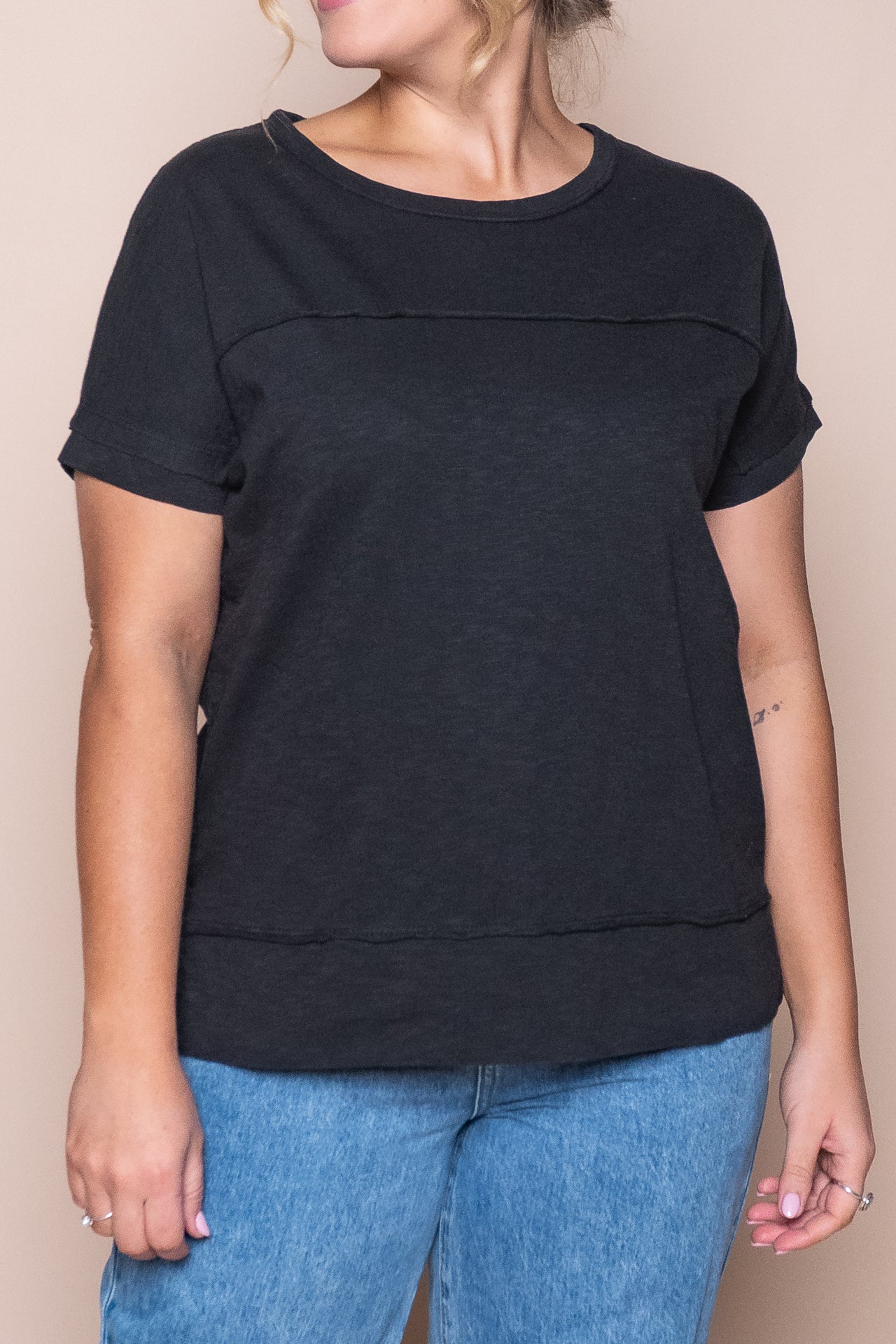 Allison Tee in Black - Foxwood