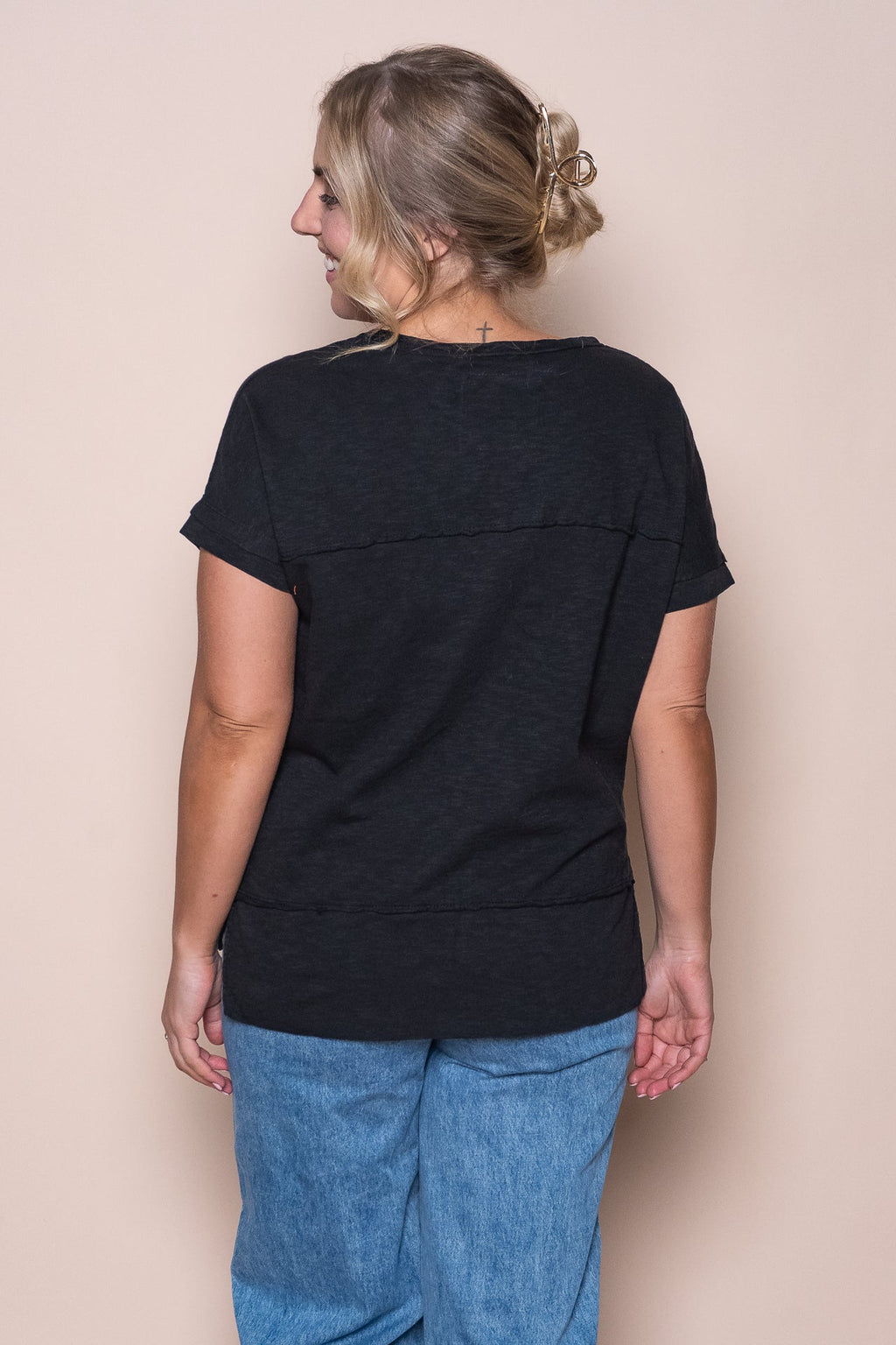 Allison Tee in Black - Foxwood