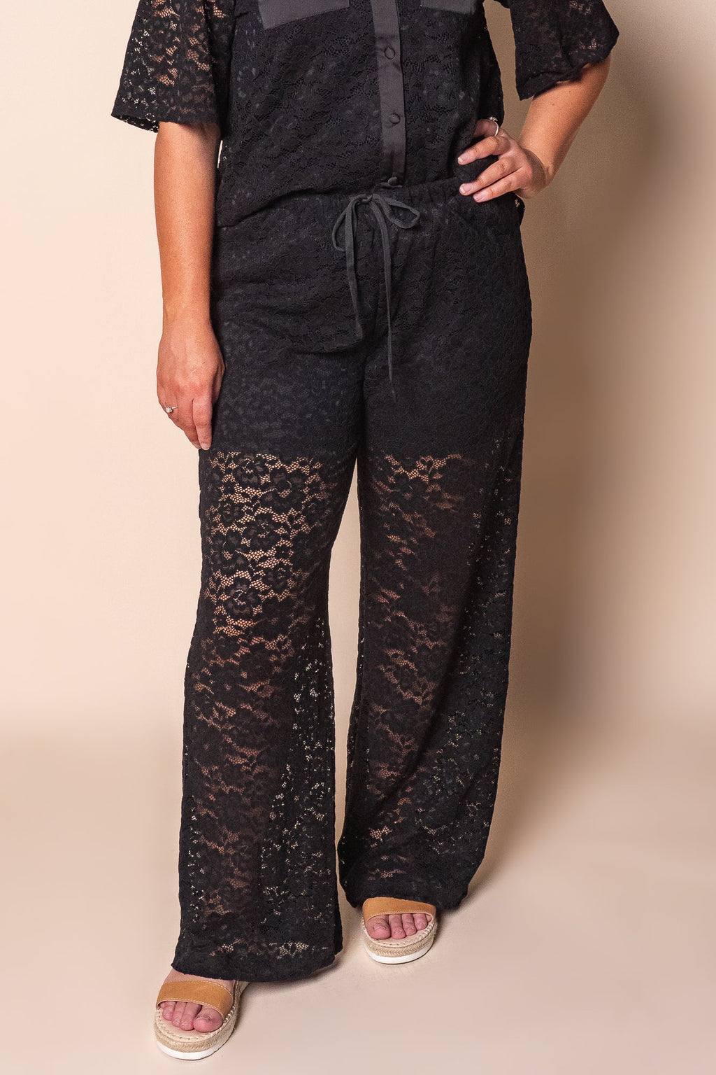 Hayden Lace Pants in Black