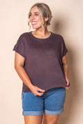 Nayan Knit Top in Chocolate