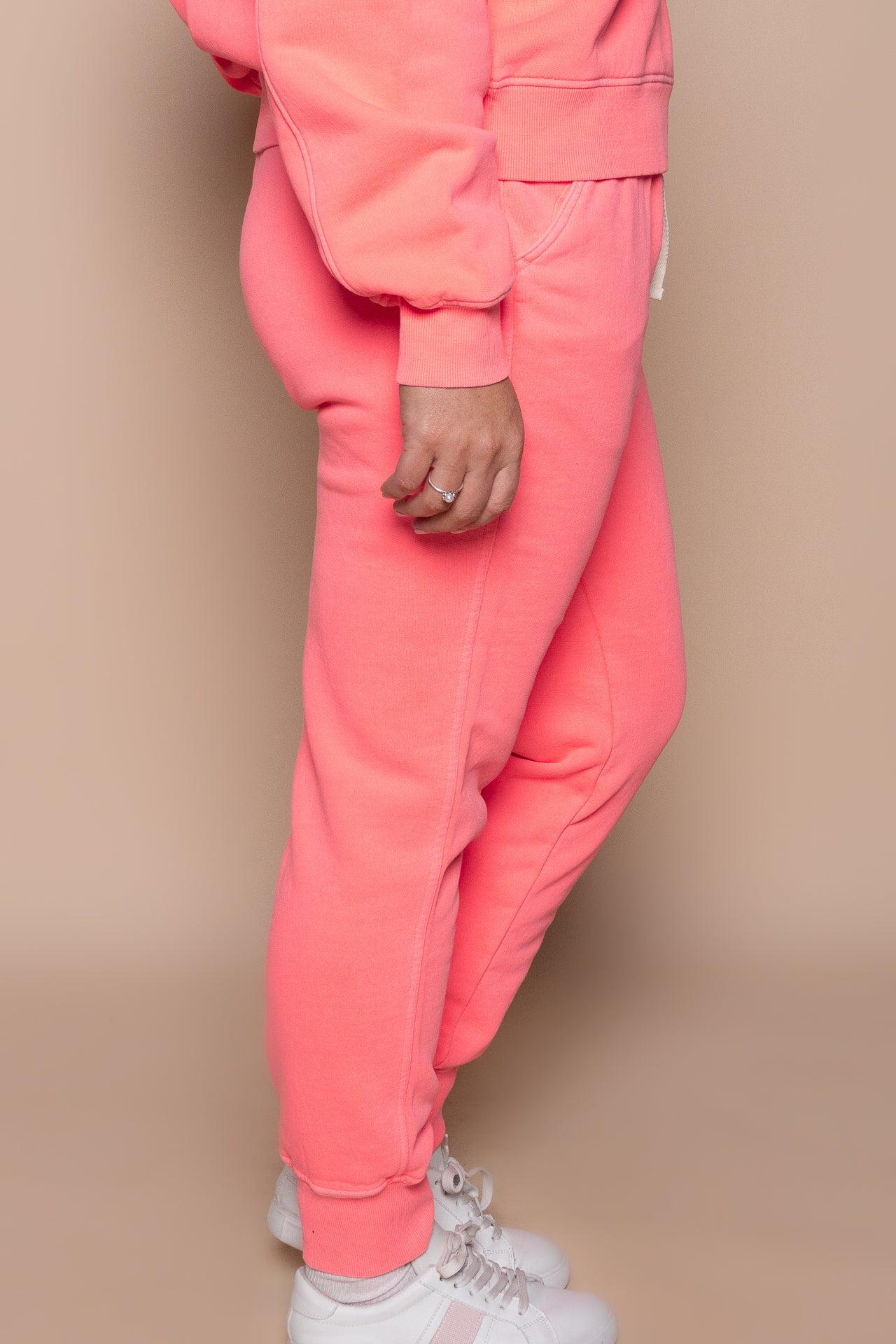 College Track Pants in Neon Pink - Foxwood