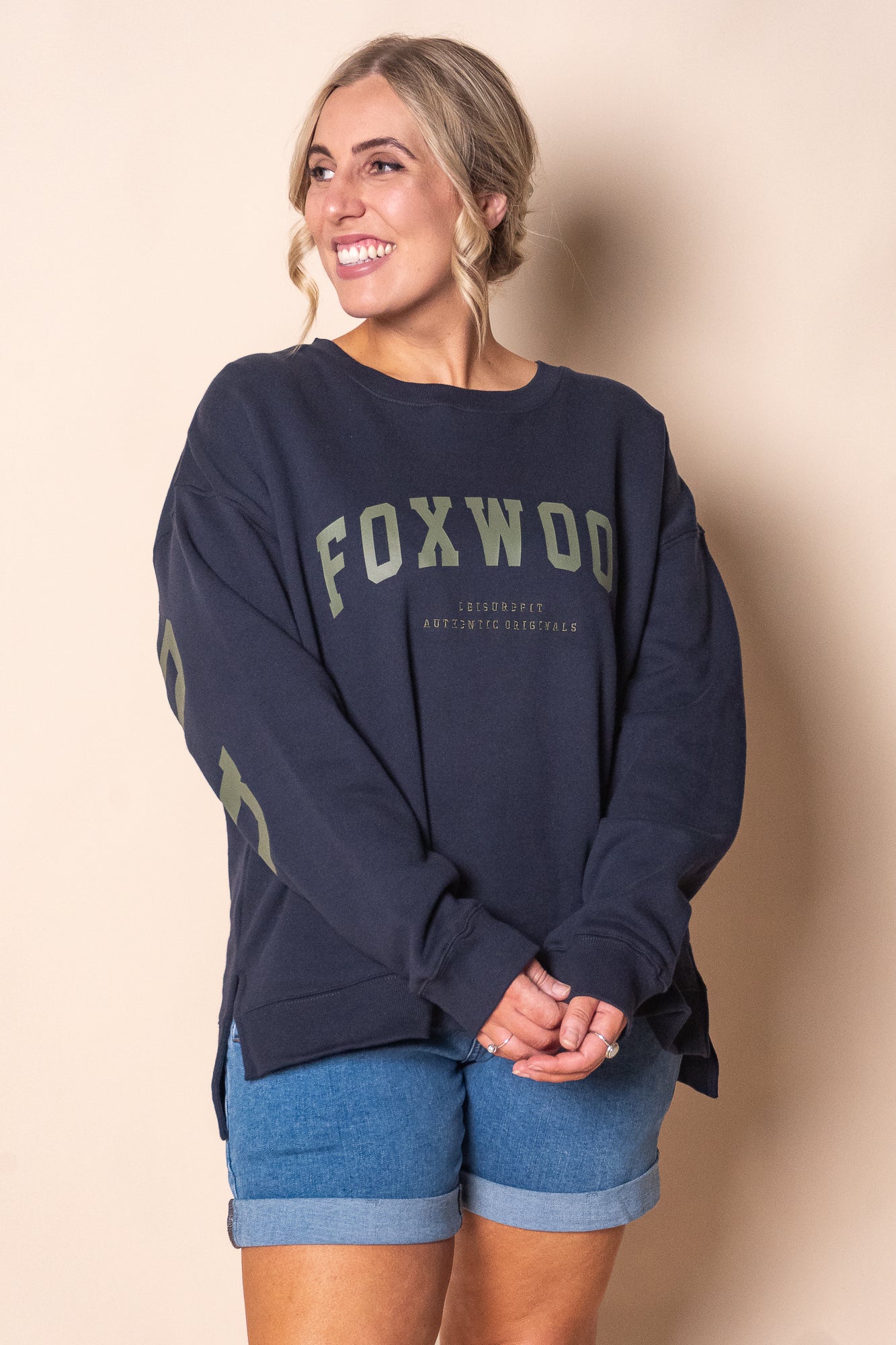 Interval Crew in Navy/Khaki - Foxwood