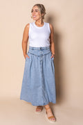 Arlo Maxi Skirt in Light Blue - All About Eve