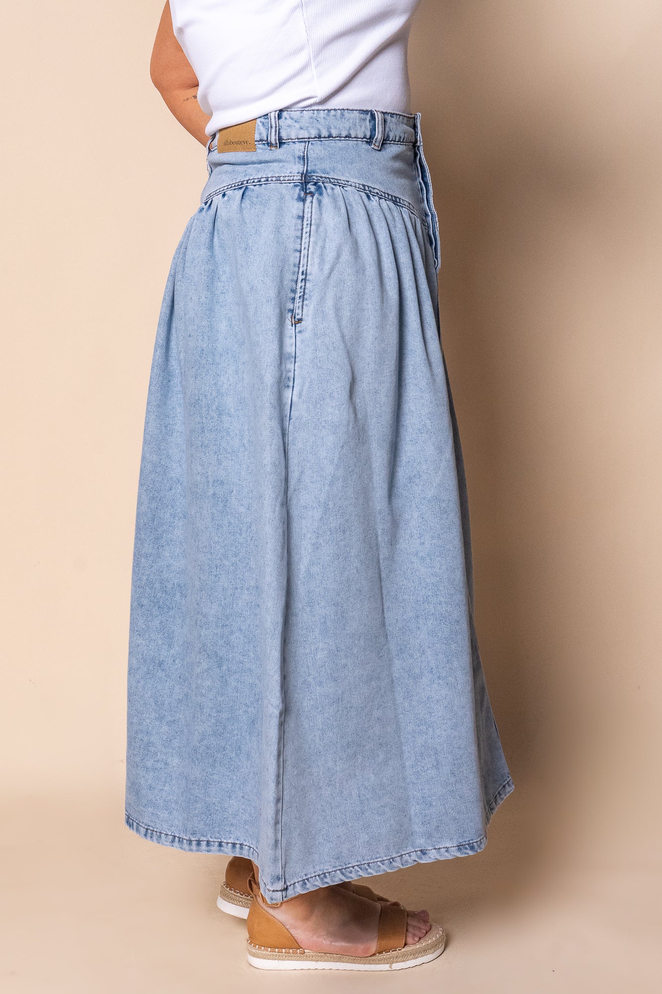Arlo Maxi Skirt in Light Blue - All About Eve