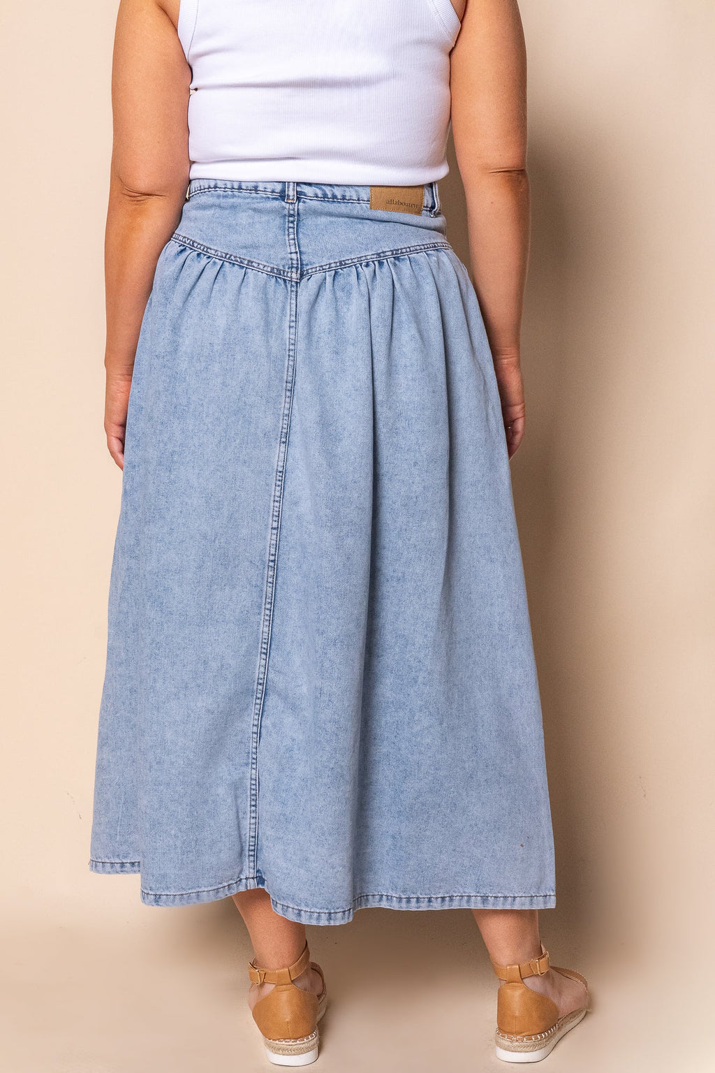 Arlo Maxi Skirt in Light Blue - All About Eve