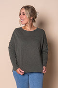 Jayne Throw On Top in Khaki - Foxwood