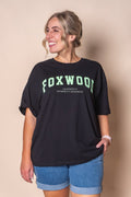 Interval Tee in Washed Black/Bright Green - Foxwood