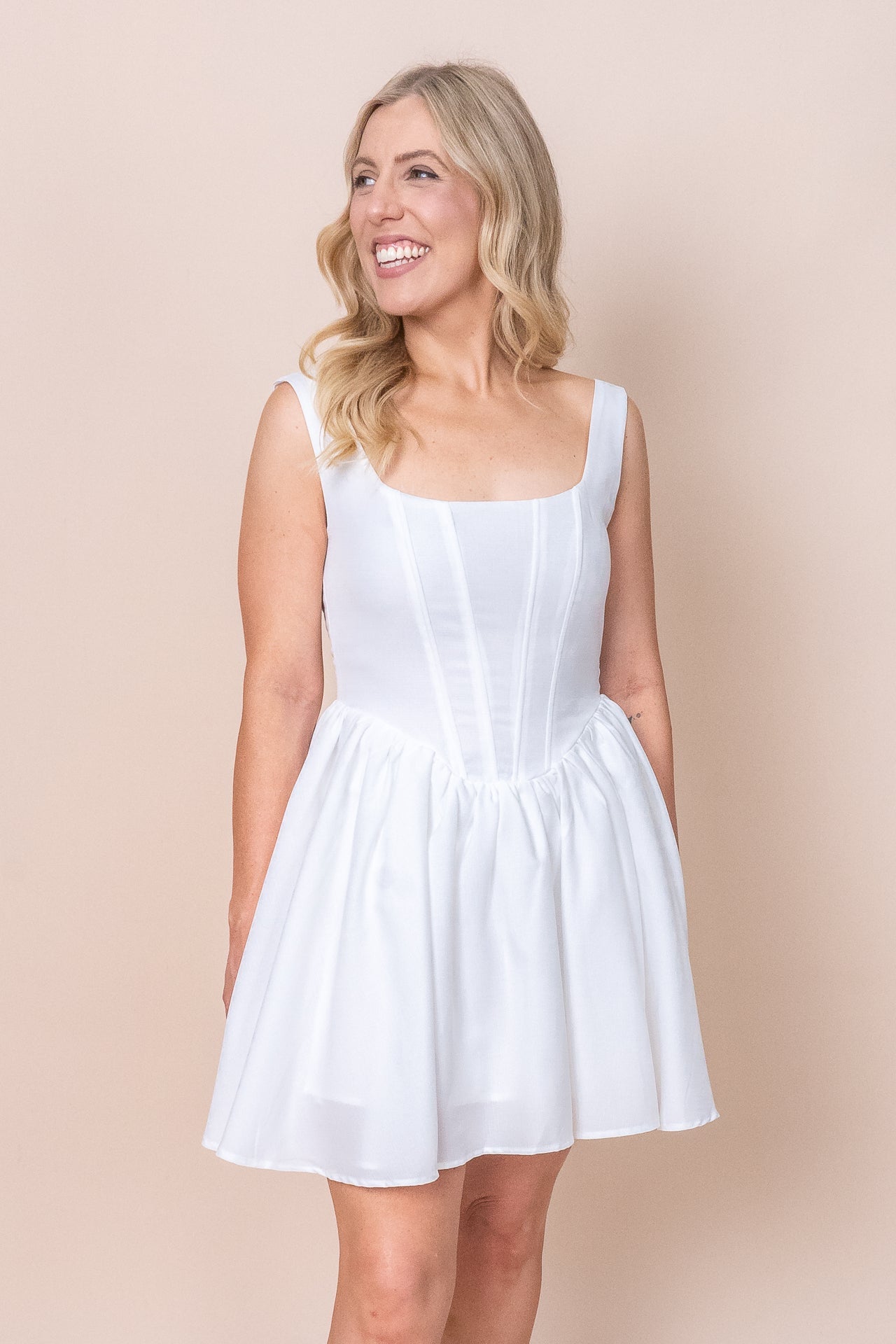 Imelda Mini Dress in White