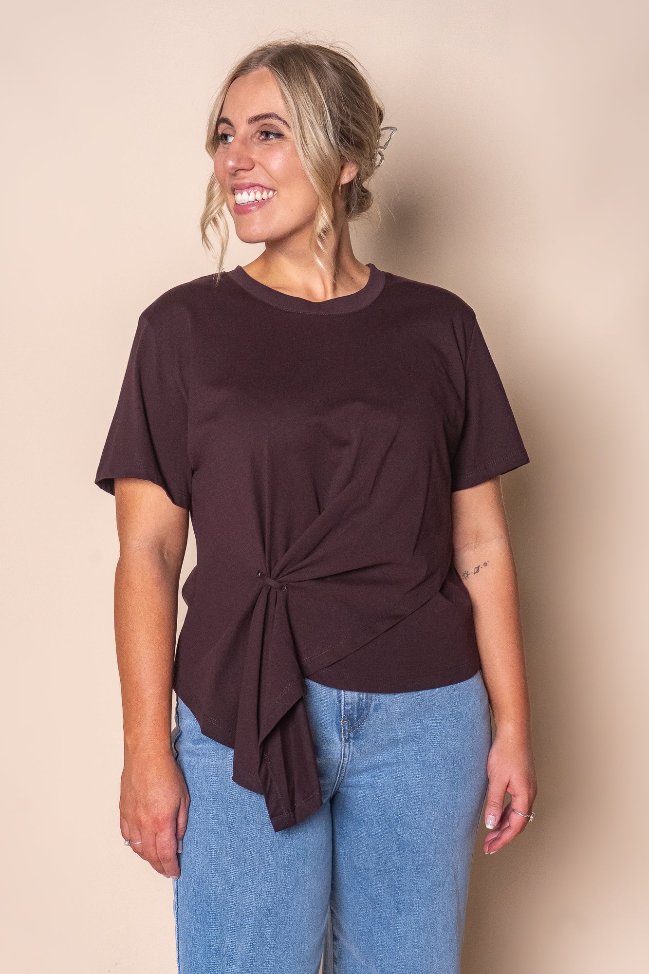 Greta Top in Dark Chocolate