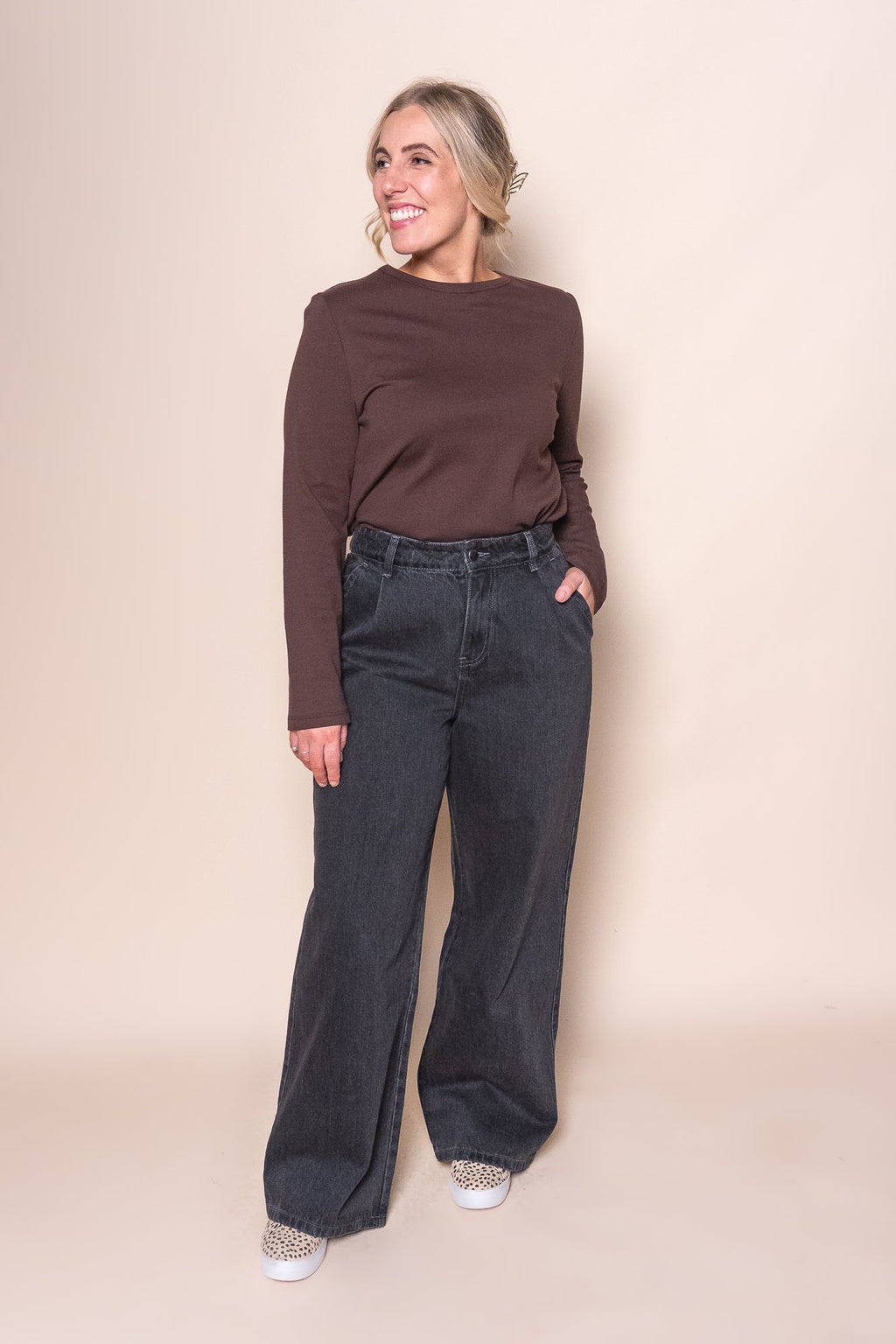 Stevie Denim Jeans in Coal - All About Eve