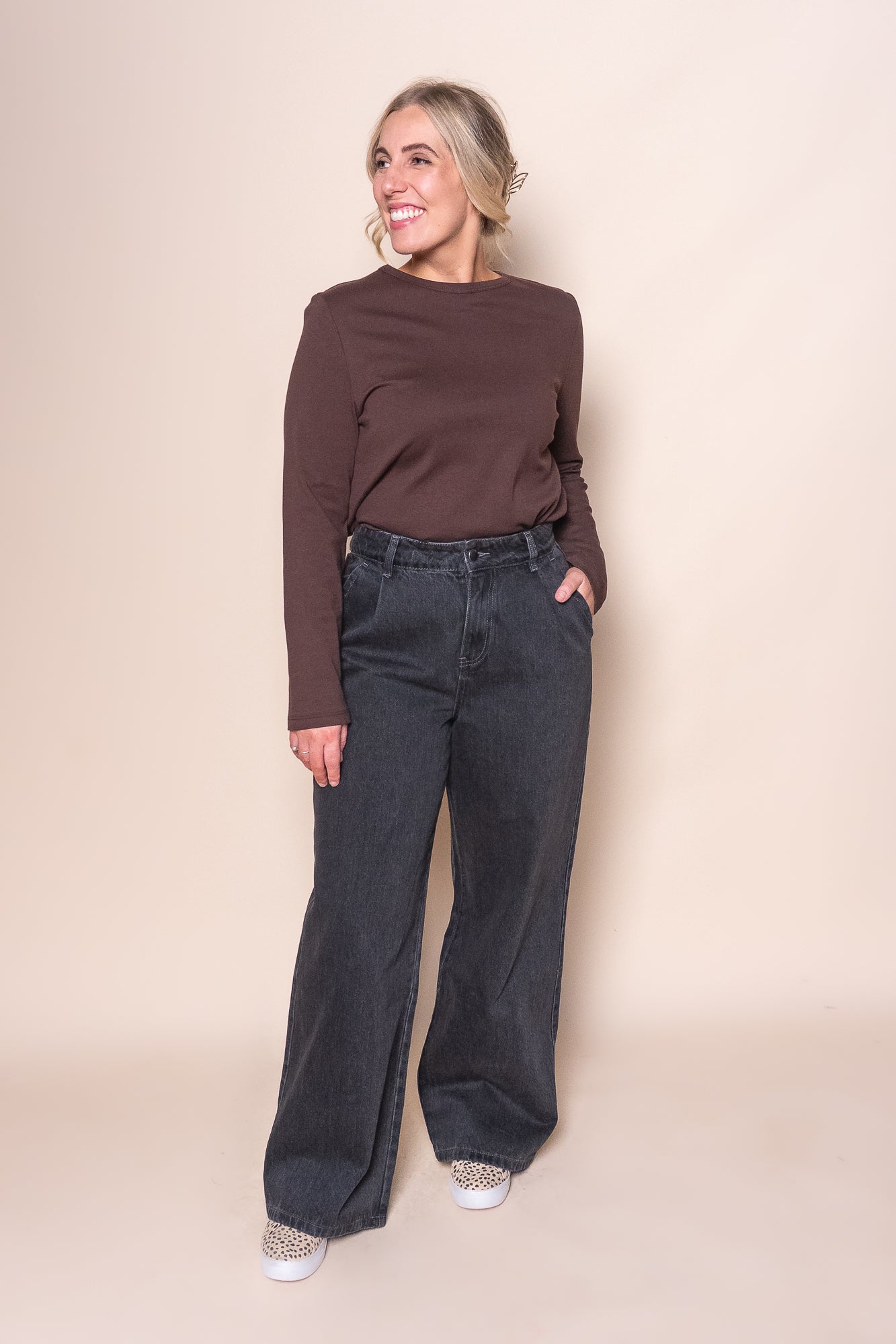 Stevie Denim Jeans in Coal - All About Eve