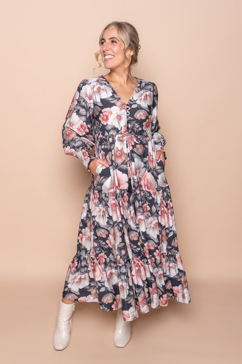 Audrina Maxi Dress in Black