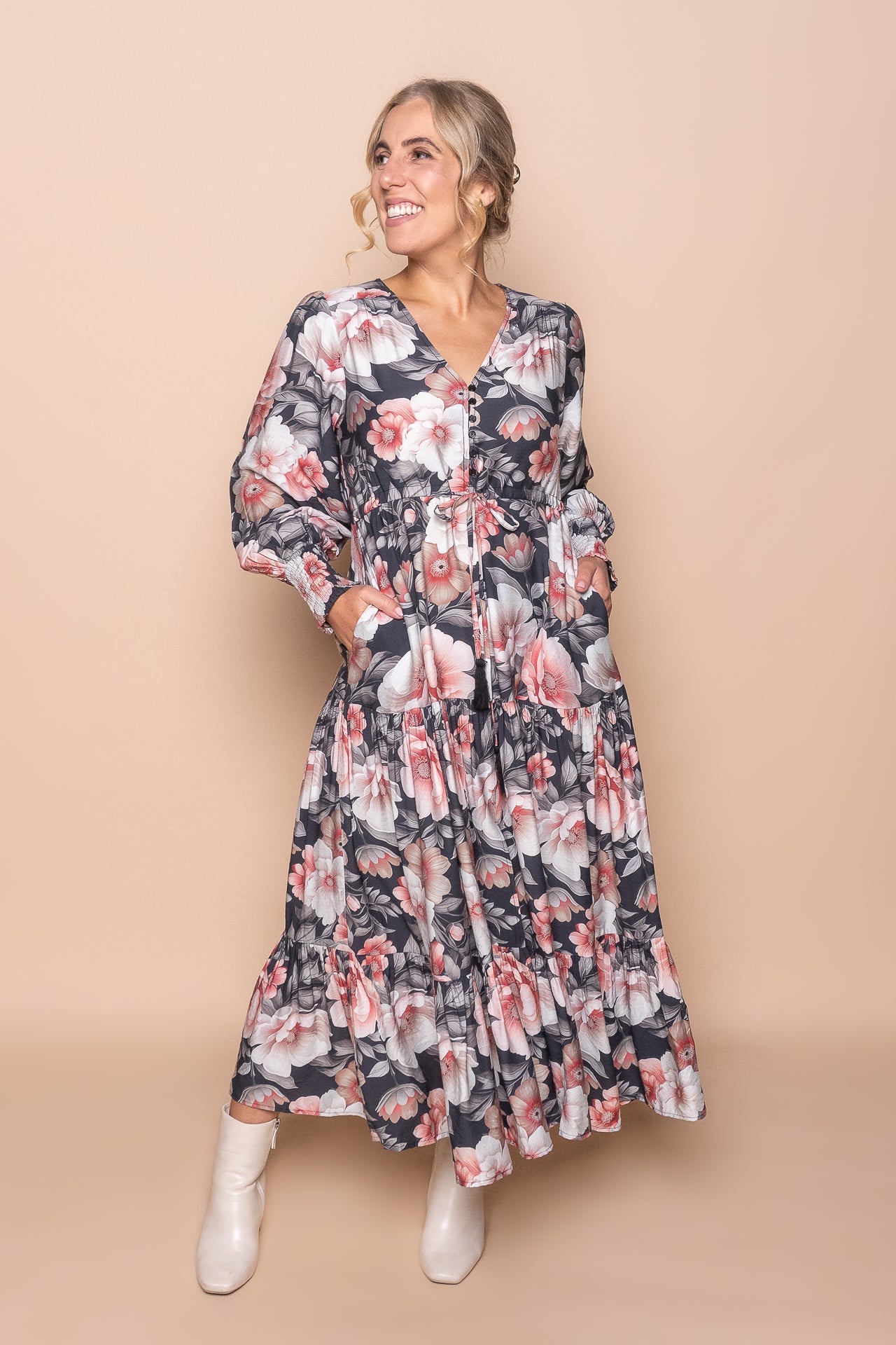 Audrina Maxi Dress in Black