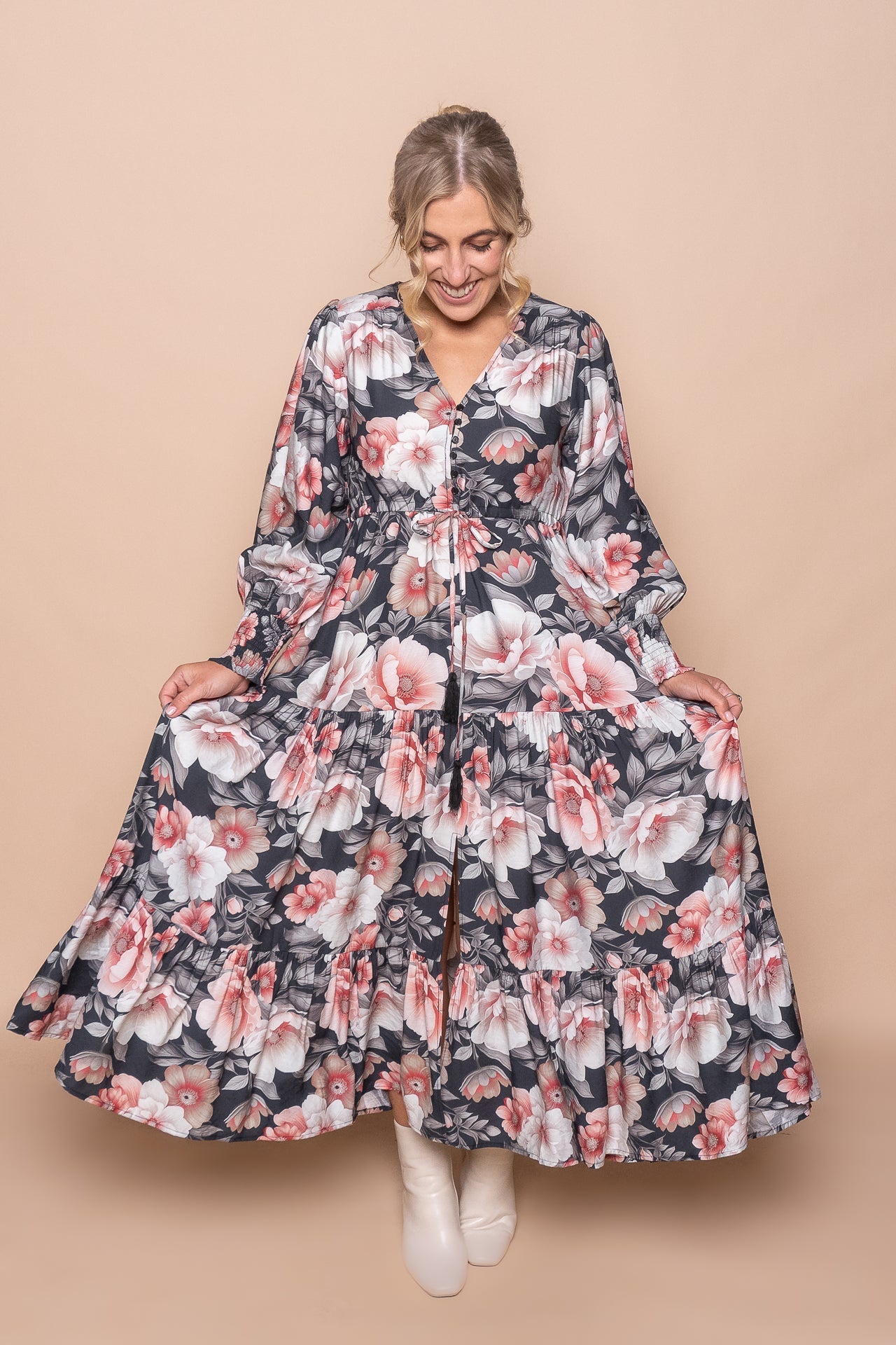 Audrina Maxi Dress in Black