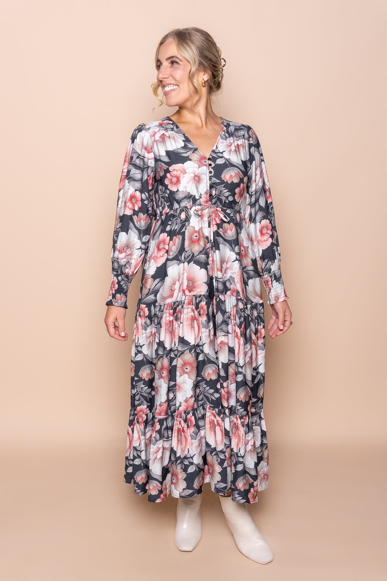 Audrina Maxi Dress in Black