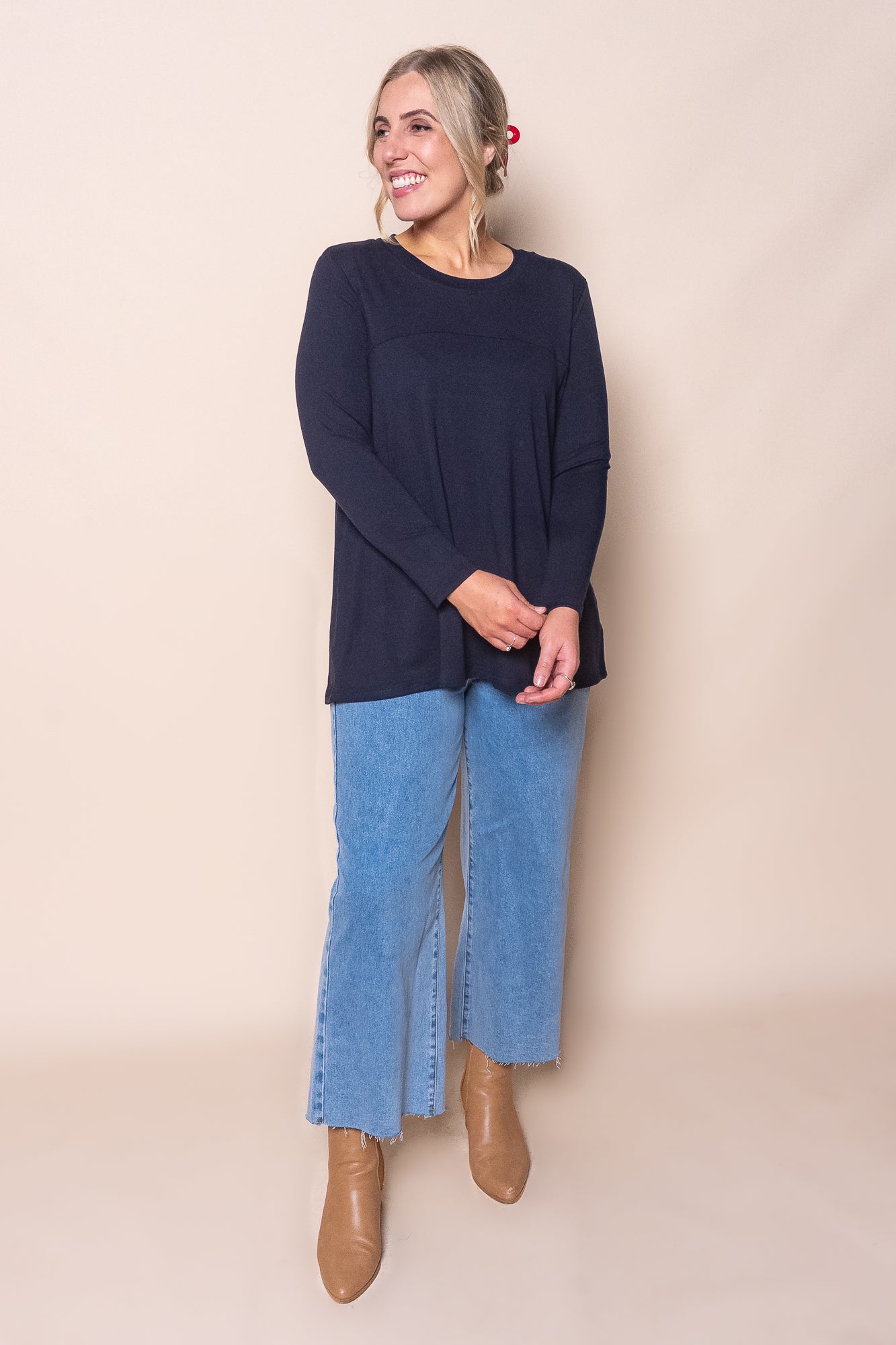 June L/S Top in Navy