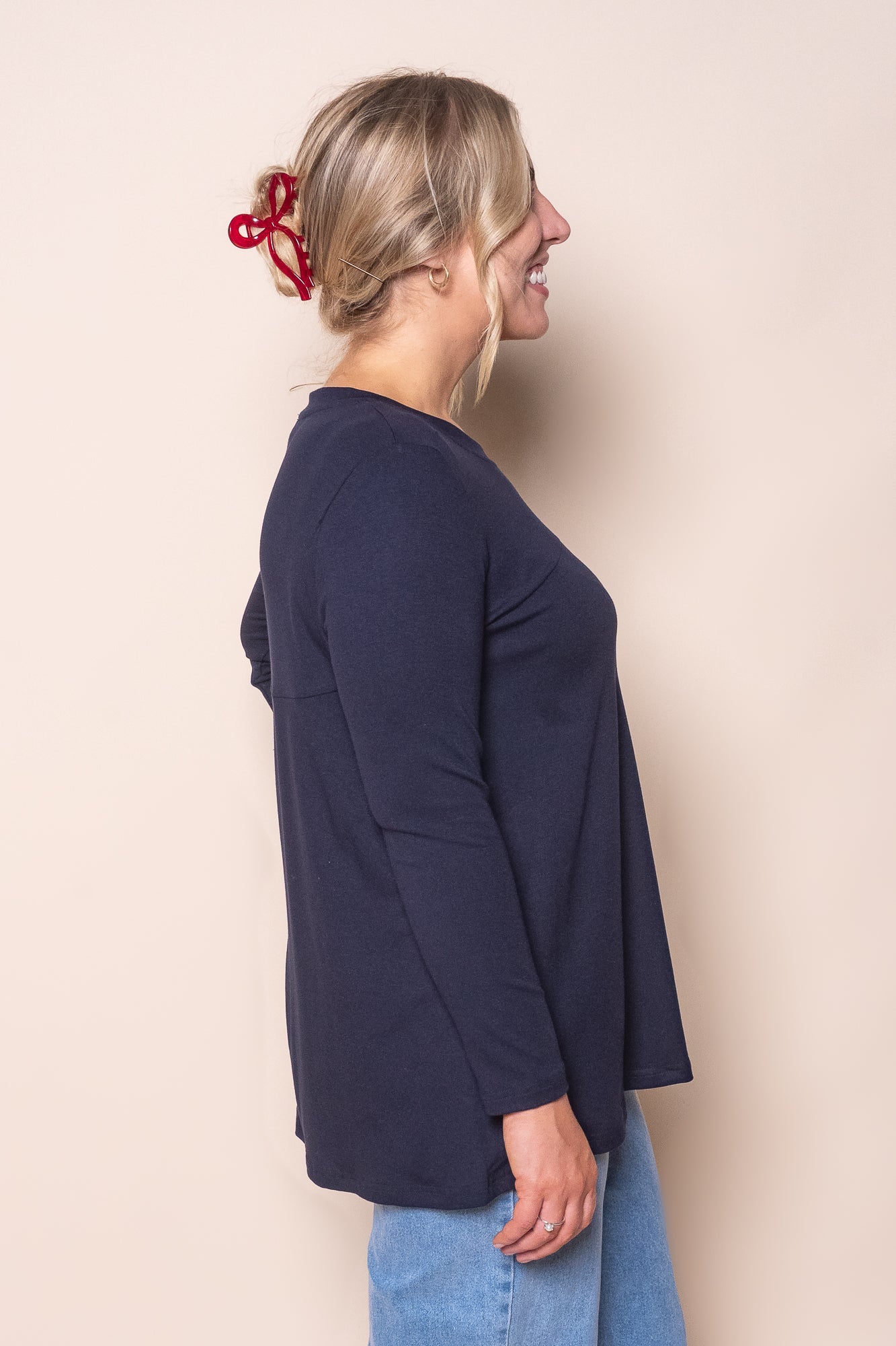 June L/S Top in Navy