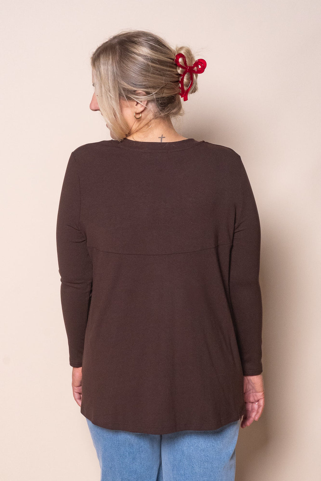 June L/S Top in Chocolate