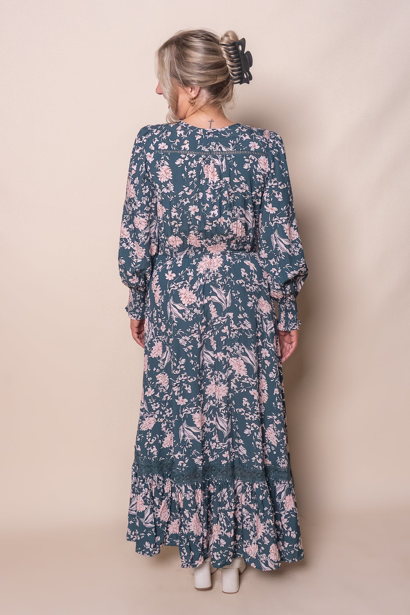 Hermine Maxi Dress in Dark Teal