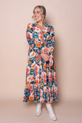 Audrina Maxi Dress in Teal