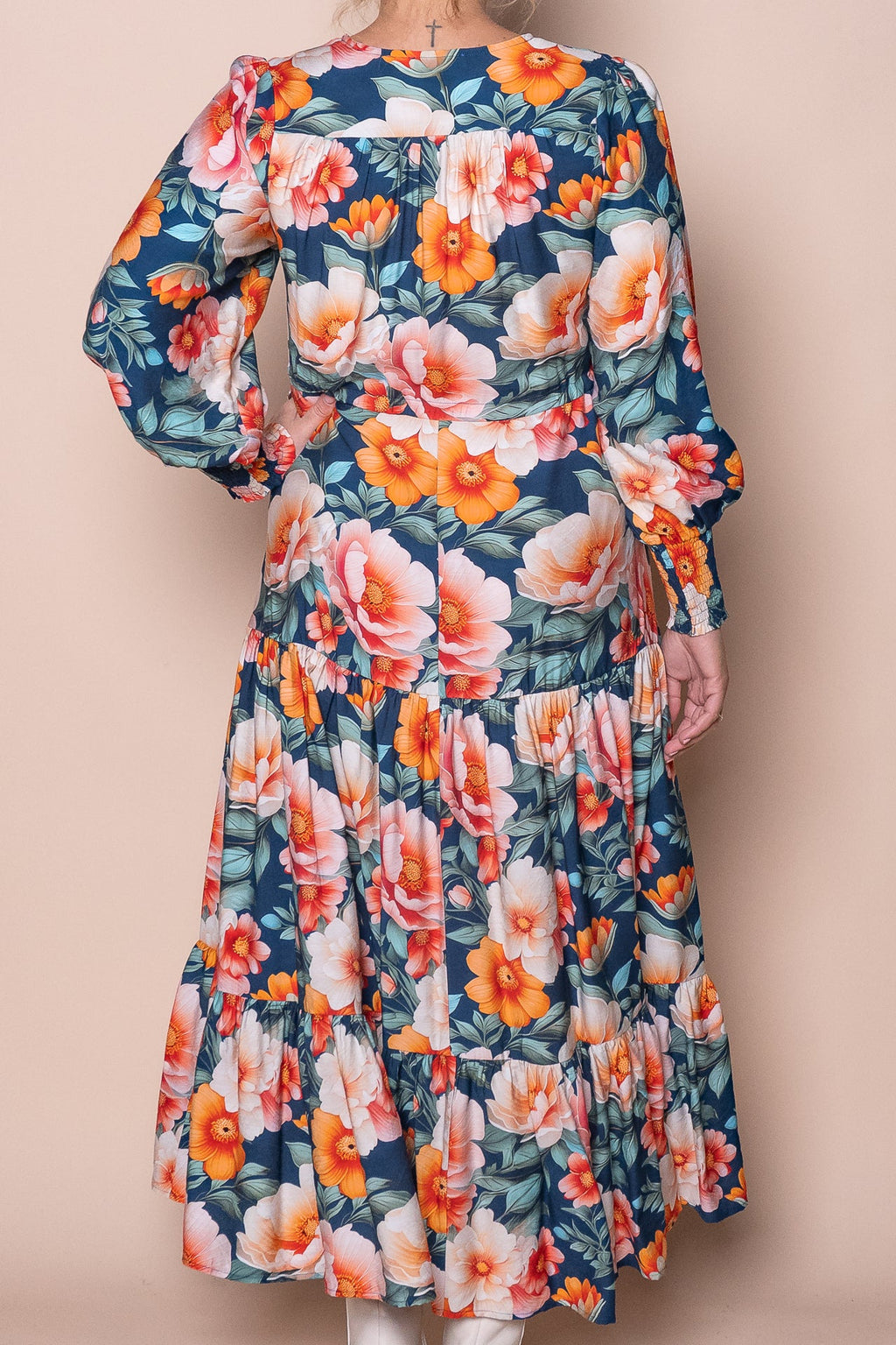 Audrina Maxi Dress in Teal