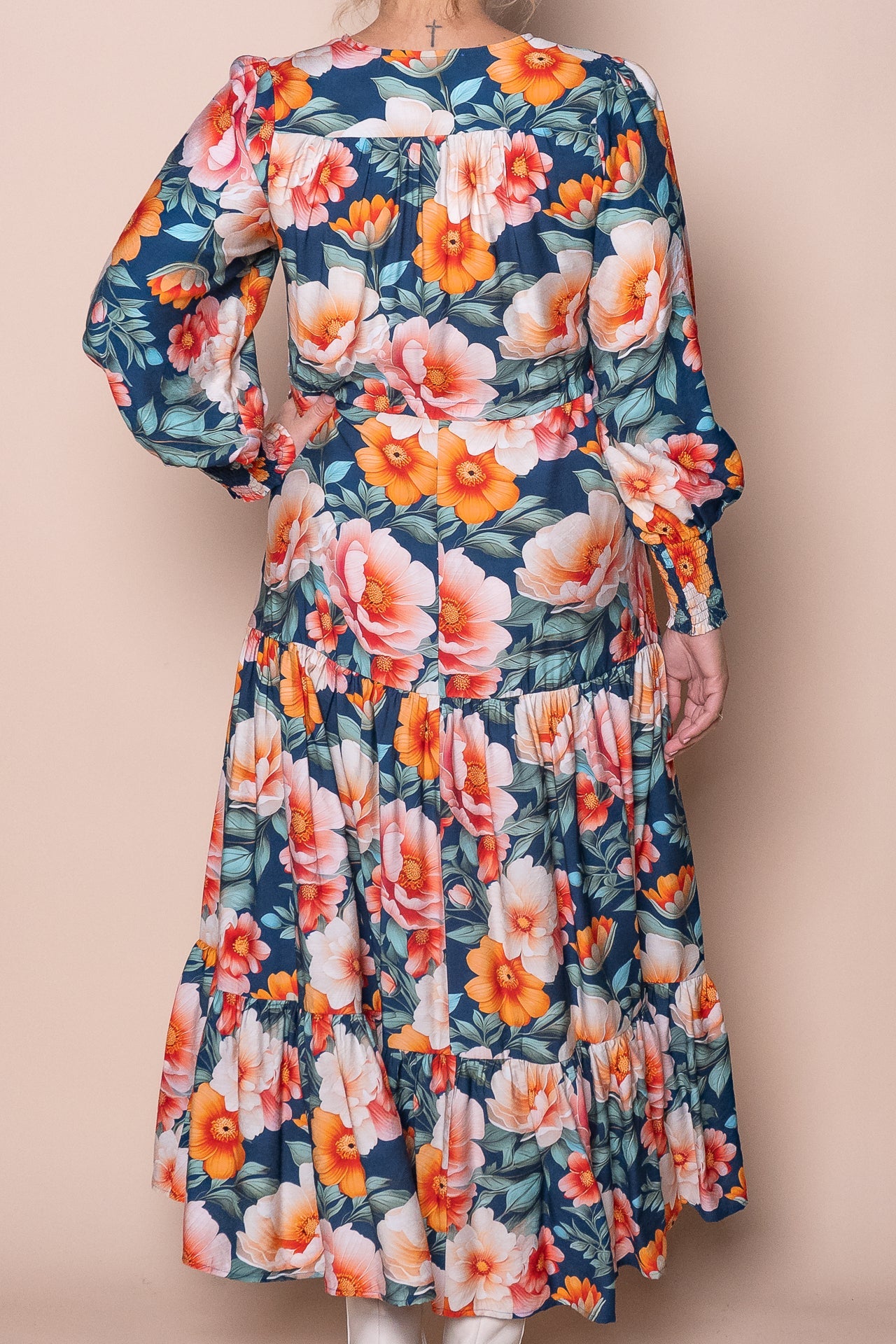 Audrina Maxi Dress in Teal