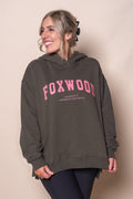 Interval Hoodie in Dark Khaki/Coral - Foxwood