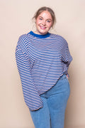 Paloma L/S Stripe Tee in Blue - All About Eve
