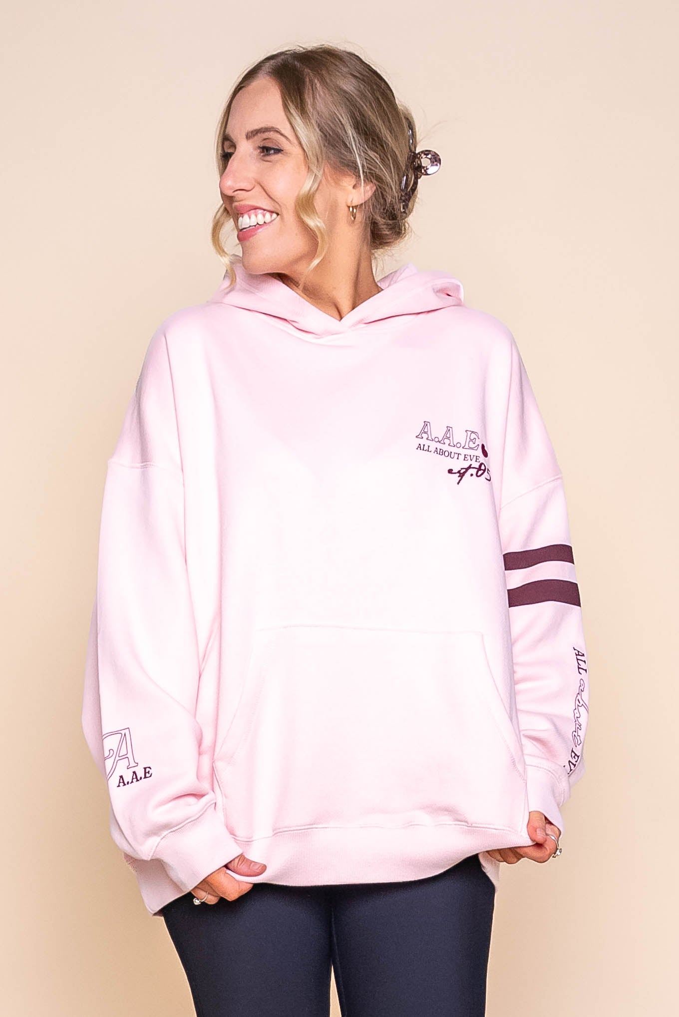 Conscious Relaxed Hoodie in Pale Pink - All About Eve