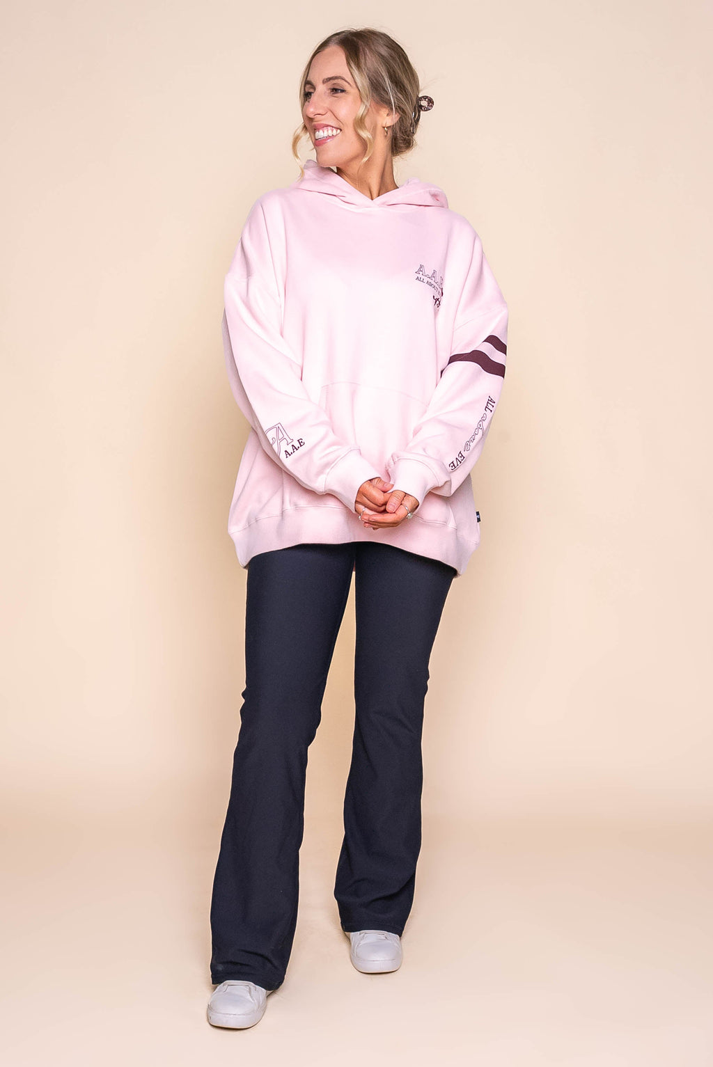 Conscious Relaxed Hoodie in Pale Pink - All About Eve