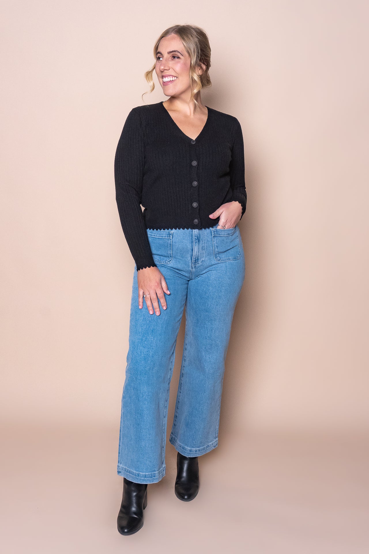 Leilani Knit Cardigan in Black