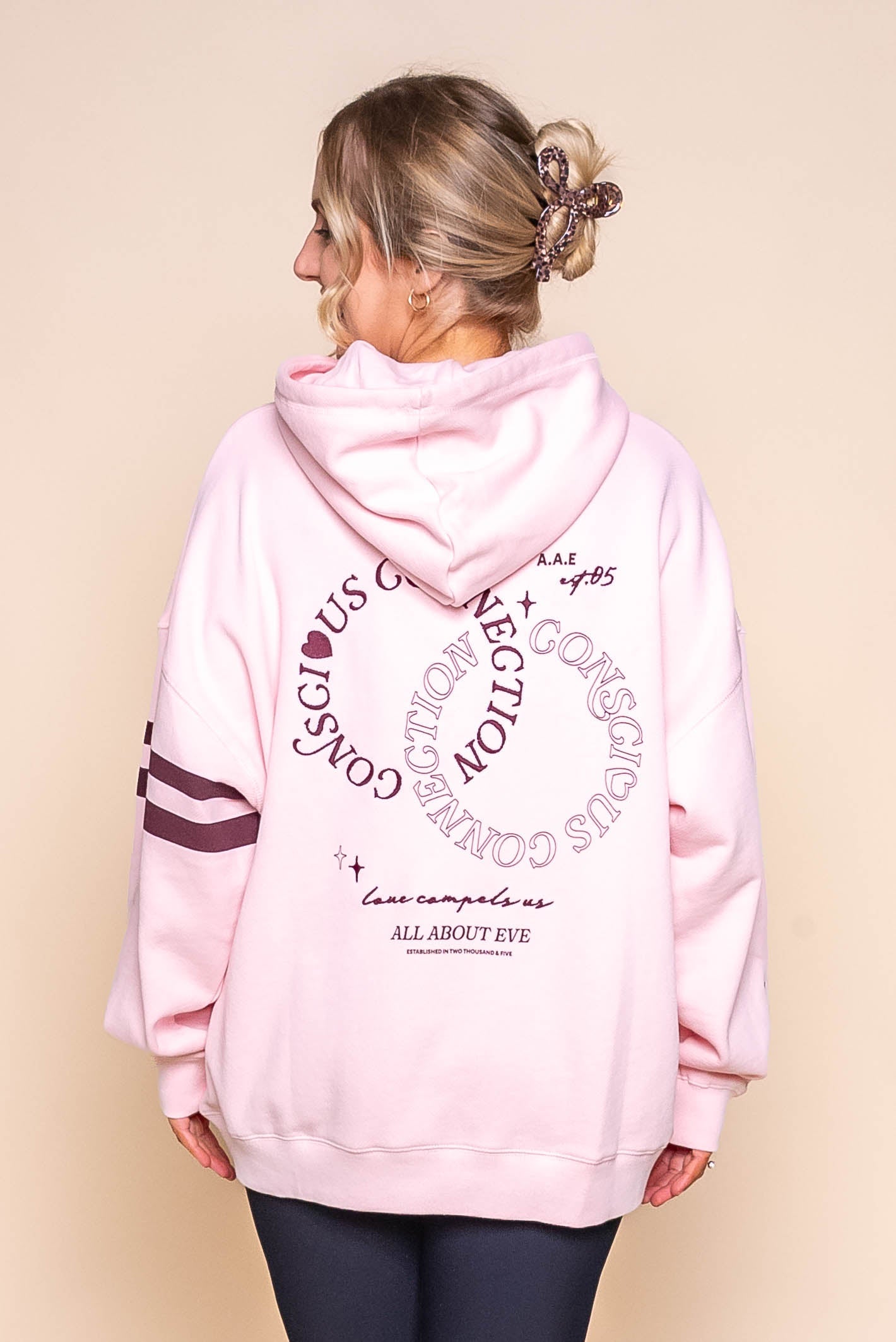 Conscious Relaxed Hoodie in Pale Pink - All About Eve