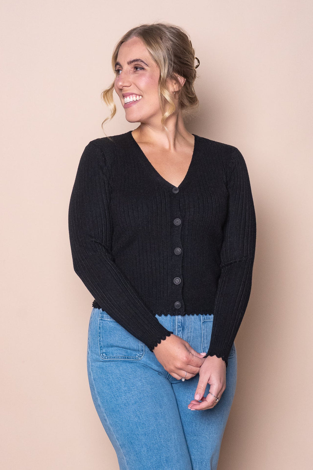 Leilani Knit Cardigan in Black