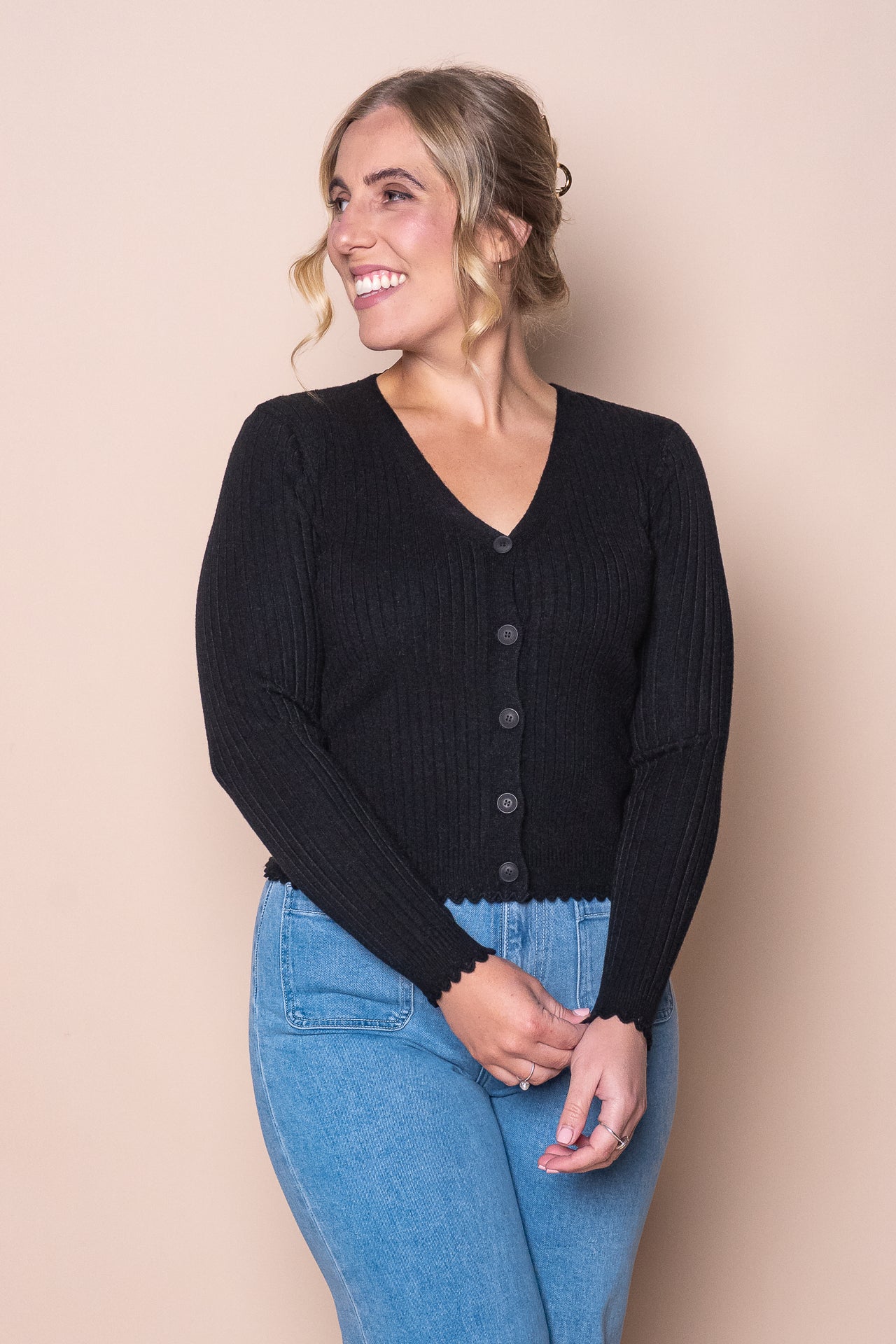 Leilani Knit Cardigan in Black