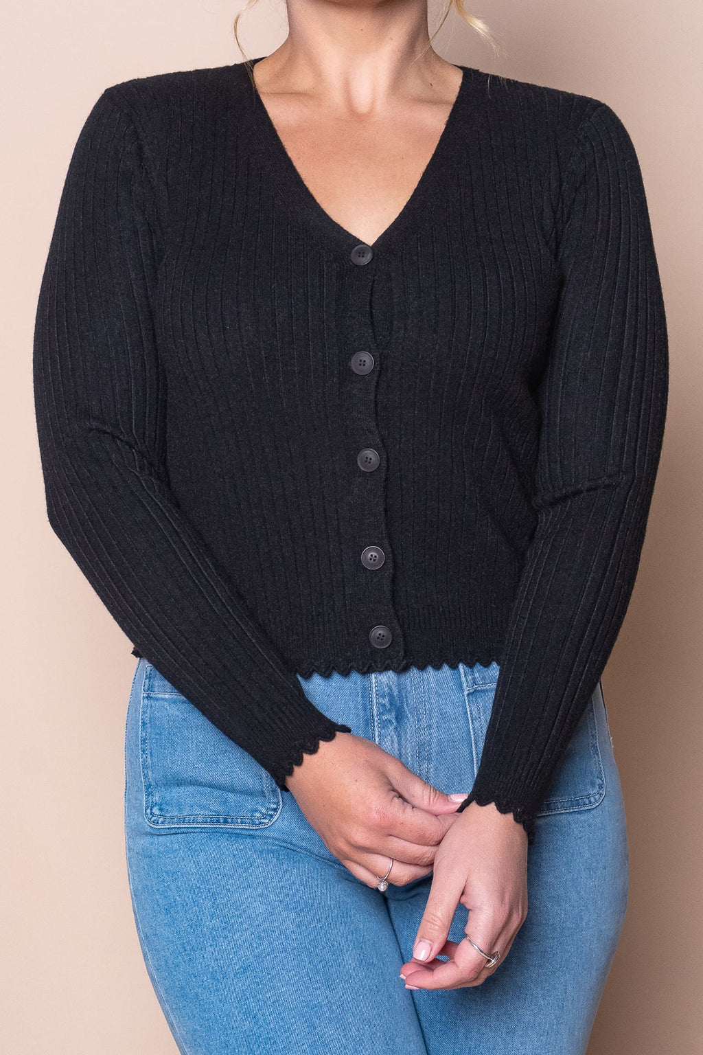 Leilani Knit Cardigan in Black
