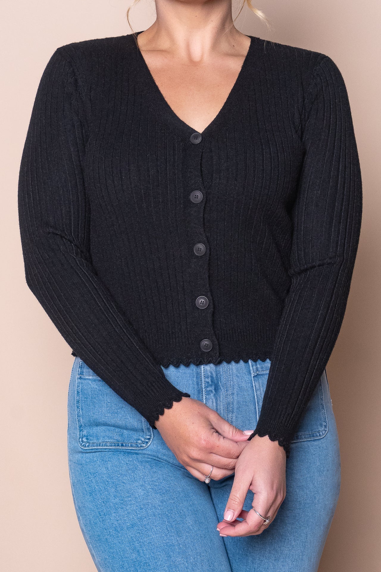 Leilani Knit Cardigan in Black