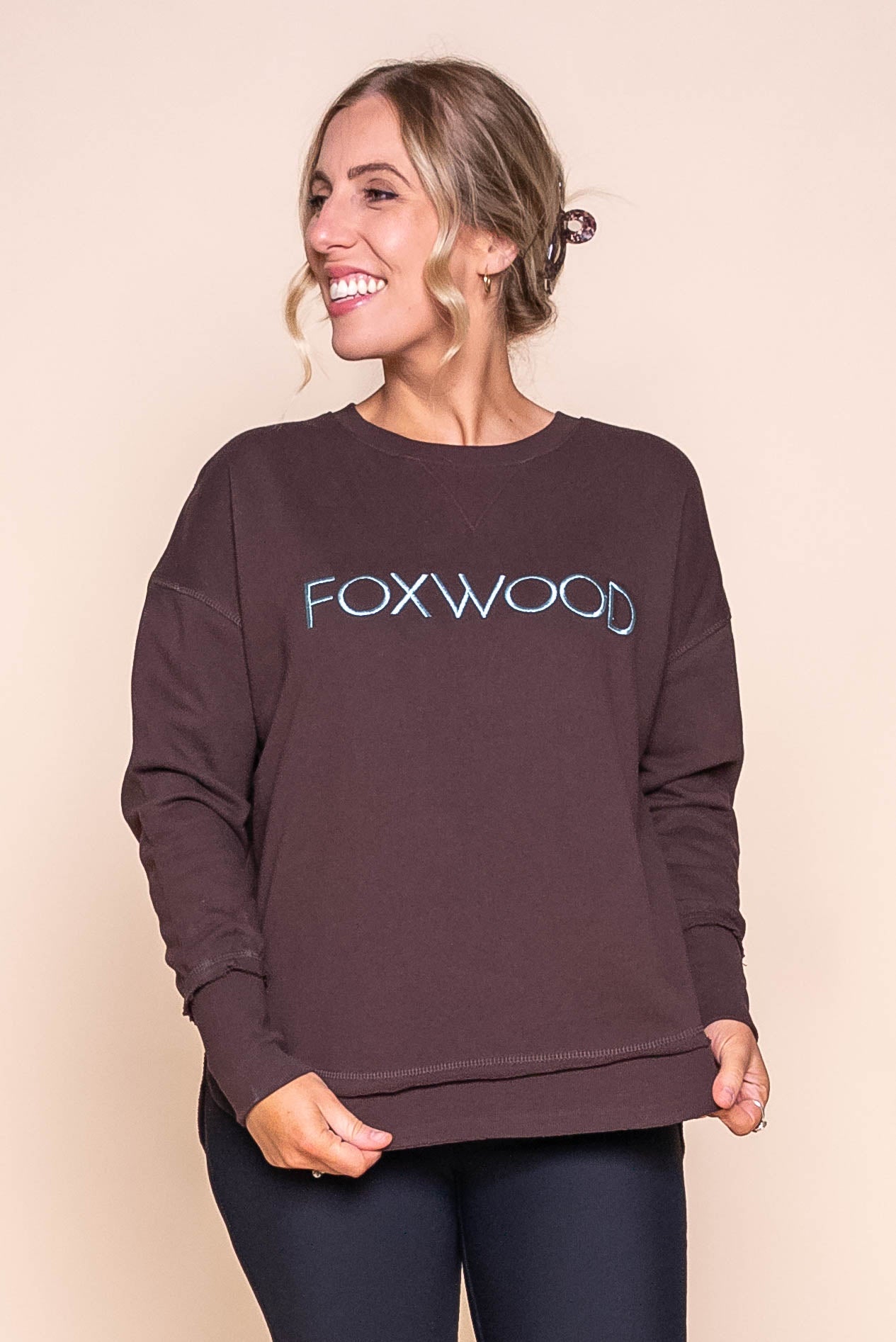 Simplified Metallic Crew in Coffee - Foxwood