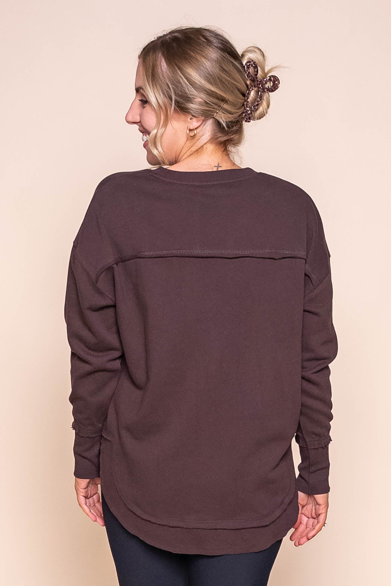 Simplified Metallic Crew in Coffee - Foxwood