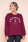 Effortless Contrast Crew in Windsor Wine - Foxwood
