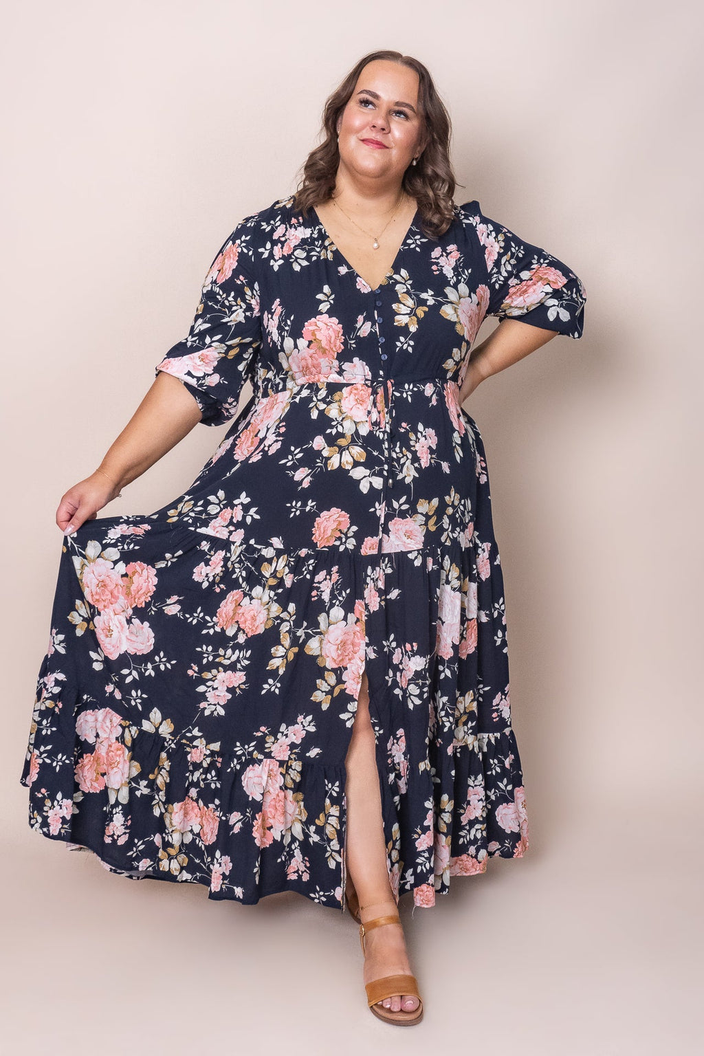 Cristiana Maxi Dress in Navy
