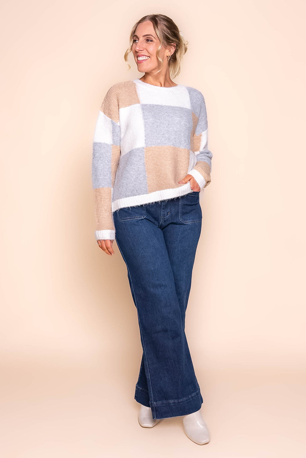 Vance Knit Jumper in White