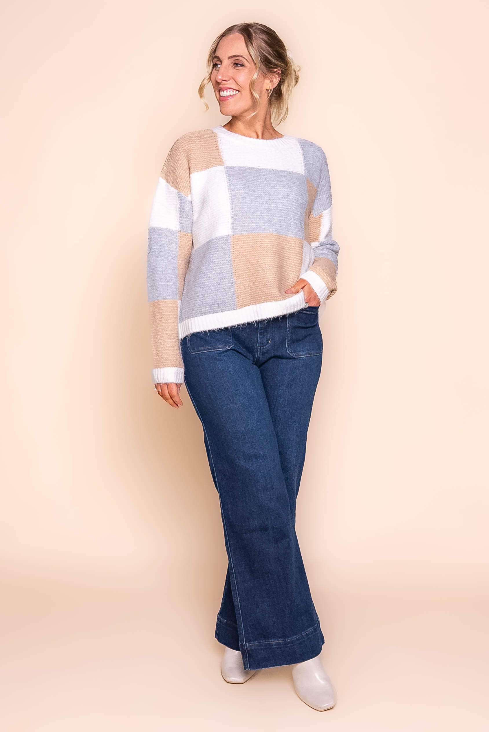 Vance Knit Jumper in White