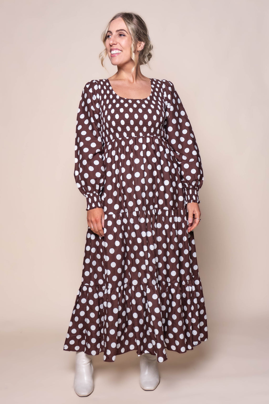 Francene Maxi Dress in Chocolate