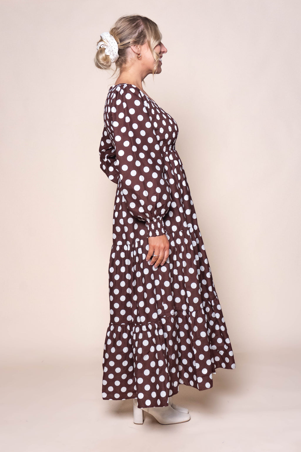 Francene Maxi Dress in Chocolate