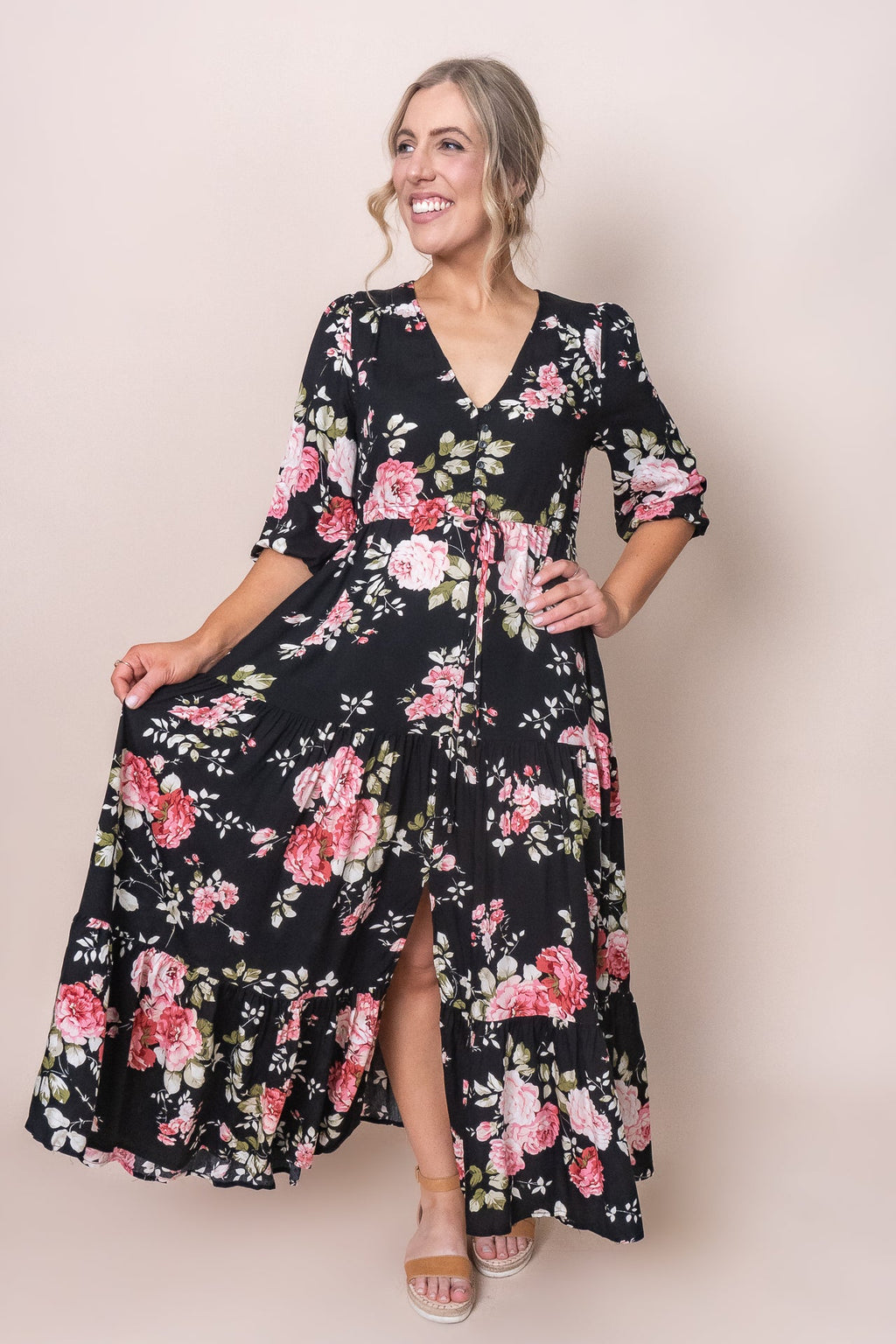 Sofia Maxi Dress in Black