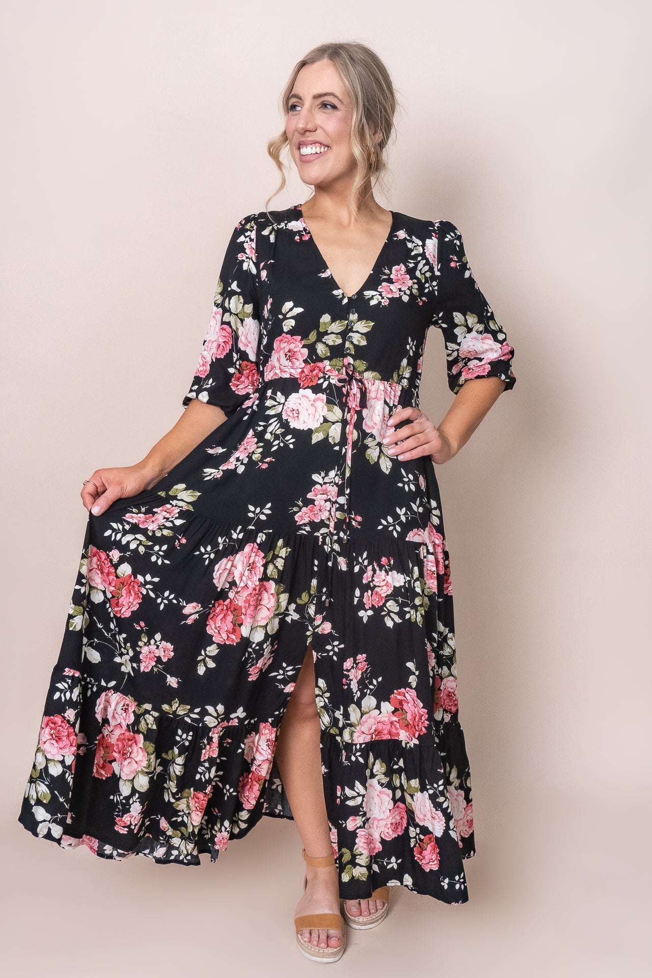 Sofia Maxi Dress in Black
