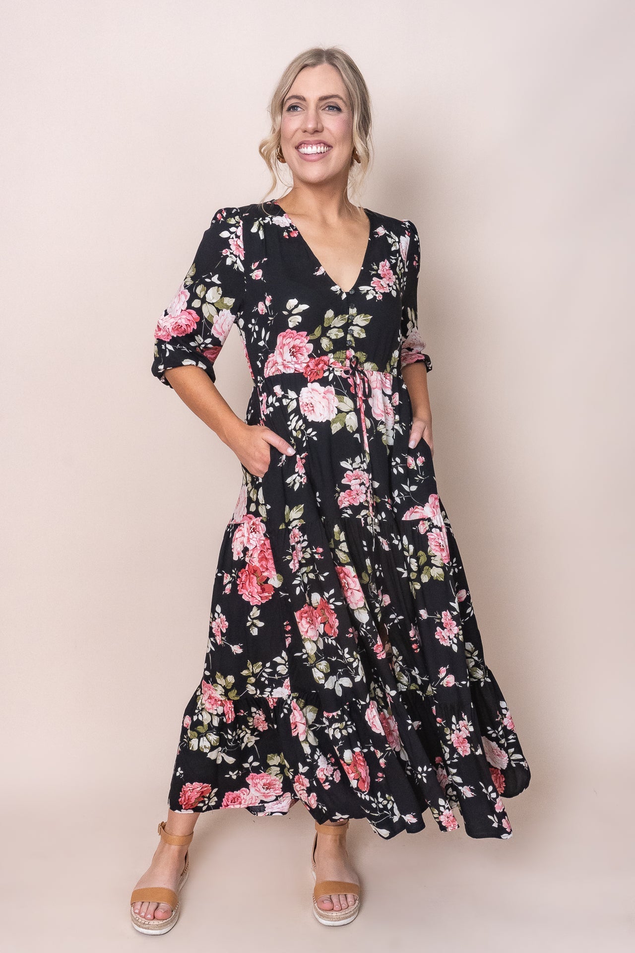 Sofia Maxi Dress in Black