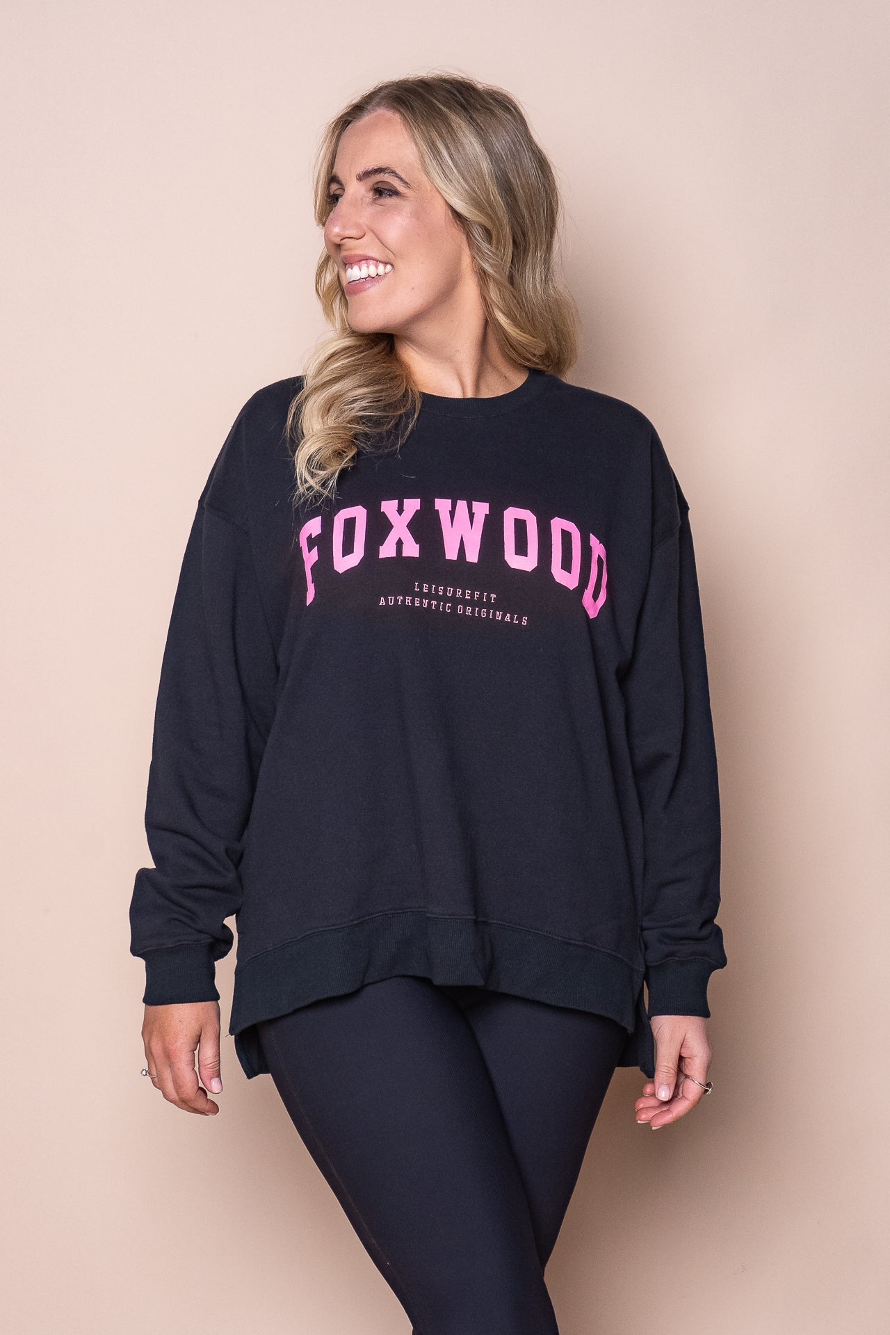 Interval Crew in Black/Neon Pink - Foxwood