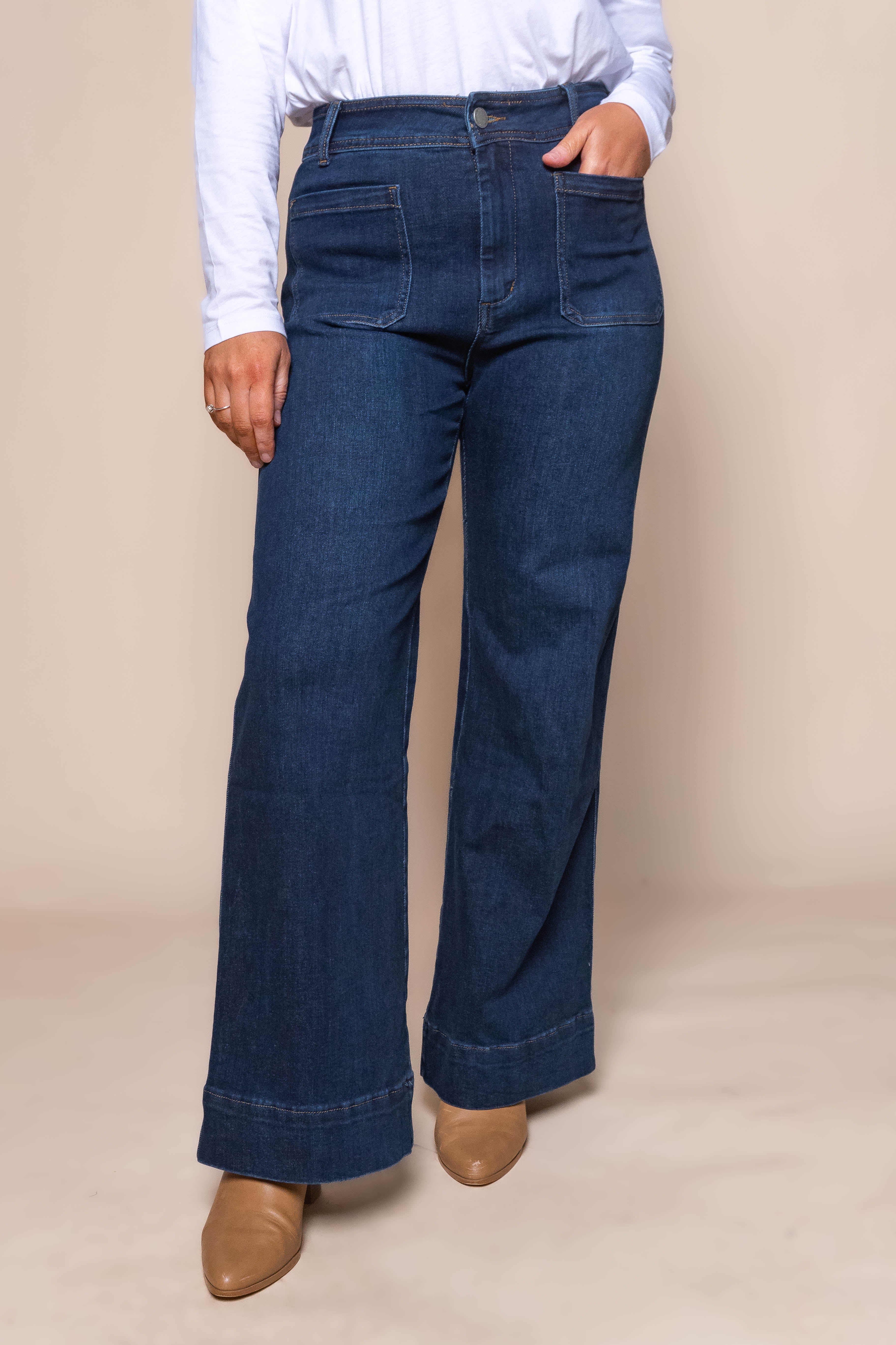 Melba Wide Leg Jeans in Indigo